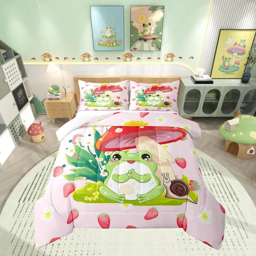 Vista 16 de Juego de edredón estampado de ovejas, juego de ropa de cama vintage de granja para niños, niñas, mujeres, adultos, parejas, ovejas, juego de edredón