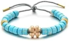 Vista 2 de MIRFREYR Pulsera de piedra natural con cuentas de cristal de curación natural, unisex, ajustable