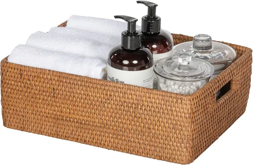Vista 3 de KOUBOO Laguna - Estante y cesta de ratán de mimbre, ideal para cestas de almacenamiento de cocina, estantes, caja decorativa, organizador