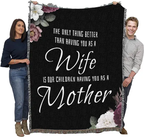 Vista 11 de Pure Country Weavers Manta The Only Thing Better Wife Children Mother – Tapiz de regalo tejido de algodón – Fabricado en los Estados Unidos