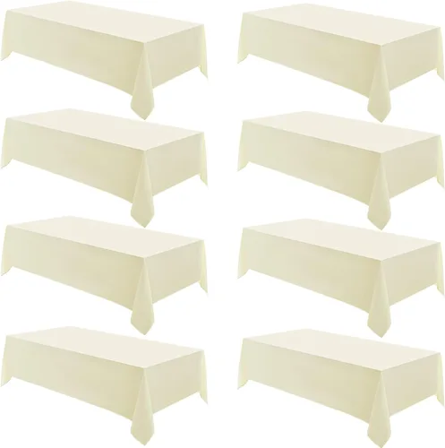 Vista 32 de Mantel Cuadrado 52 x 52 Pulgadas Manteles Negros Resistente a Manchas y Arrugas Lavable de Poliéster para Fiestas, Buffets y Bodas Mantel
