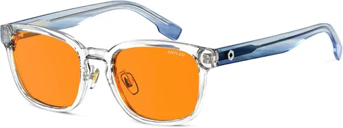 Vista 19 de ANYLUV Blue Light Glasses Men Women Computer Gaming Glasses Anti Eyestrain Lightweight Blue Light Blocking Glasses