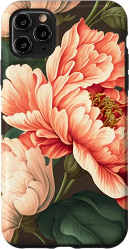Vista 13 de Vintage Peony Inspired Flower Plant Lover Funny Gardening Case for iPhone 17
