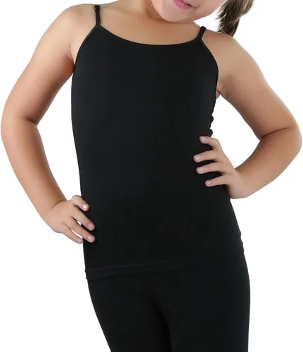 Vista 4 de ToBeInStyle Camisola de mezcla de algodón y elastano con tirantes ajustables para niñas