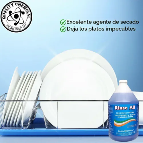 Vista 2 de Rinse All / Aclarador de grado industrial comercial / 1 galón (128 onzas)