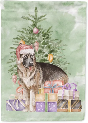 Vista 6 de Caroline's Treasures CK8213GF Bulldog Inglés #2 Regalos de Navidad y árbol de jardín Bandera de buzón Bandera decorativa para patio exterior, patio