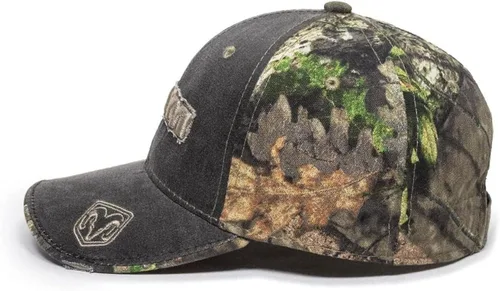Vista 6 de Sombrero - RAM camuflaje desgastado bola Cap 3-D bordado con apliques