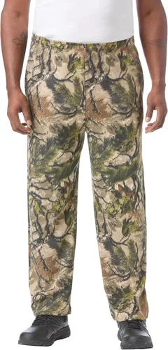 Vista 17 de KingSize - Pantalones de chándal para hombre grandes y altos de forro polar con parte inferior abierta Negro (0816)