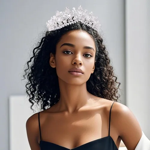 Vista 4 de Kamirola - Corona de reina y tiara corona de princesa para mujeres y niñas, diademas de cristal para novias, disfraces góticos de Halloween
