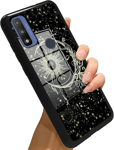 Vista 220 de Funda para Motorola Moto G Stylus 5G 2021 de vidrio templado, funda negra con diseño de mujer negra africana para mujeres y hombres, antiarañazos, a