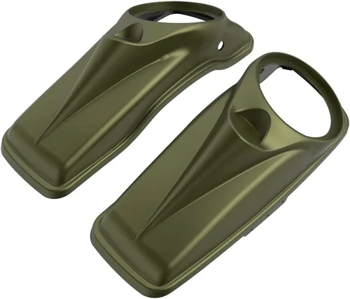 Vista 71 de Tapas para bocinas de motocicleta aptas para 2014+ Harley Touring Hard Saddle Bags - Whisky ámbar, 8 pulgadas Amber Whiskey