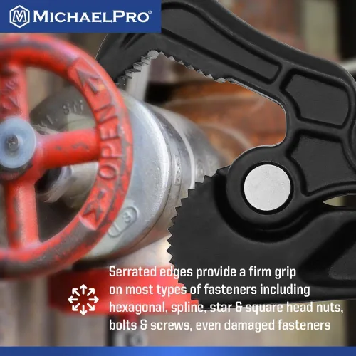 Vista 7 de [Usado] MichaelPro Llave de tubo autoajustable, Llave de tubería multifunción ajustable de 8 pulgadas, llave de plomería con diámetro de sujeción
