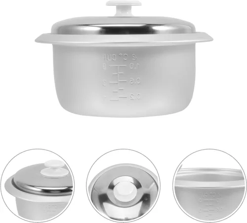 Vista 5 de Inicio Olla arrocera olla interior Olla de repuesto de aleación de aluminio para olla de arroz eléctrica, accesorio para cocinar eficientemente