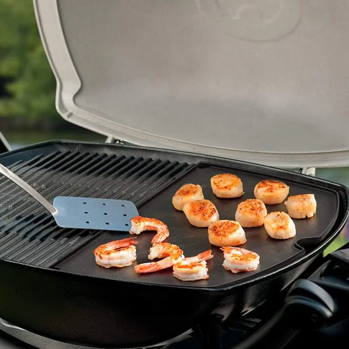 Vista 8 de Stanbroil Placa reversible para parrillas Weber Q200 Q2000 Series