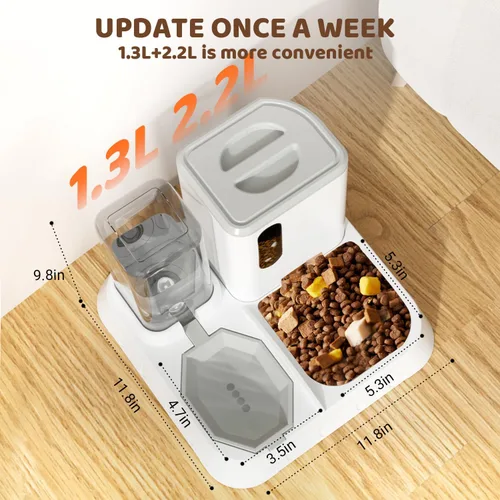 Vista 5 de Alimentador automático y dispensador de agua en set Pet Orange