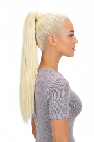 Vista 17 de CAISHA Extensiones de clip de cola de caballo de 20 pulgadas con pinza de mariposa recta rubio mezcla H55