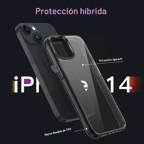 Vista 3 de JETech Funda para iPhone 14, antiamarilleo, color negro