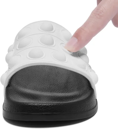 Vista 4 de Engtoy Sandalias para niños y niñas, unisex, ligeras, antideslizantes, puntera abierta, cómodas, para ducha, playa, divertidas sandalias