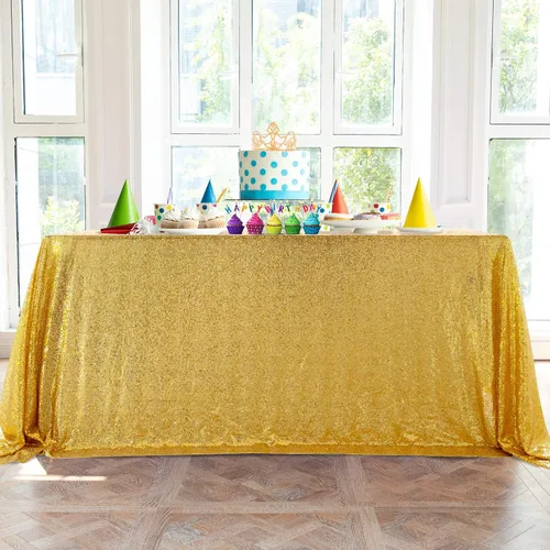 Vista 13 de Mantel de lentejuelas de 50 x 50 pulgadas, mantel negro brillante con purpurina brillante y secuencia metálica, para decoración de fiesta
