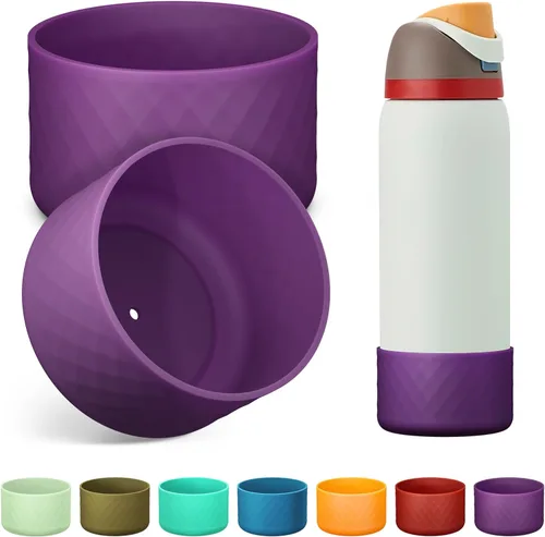Vista 33 de 2 botas de silicona para botella de agua Owala de 24 onzas, 32 onzas, 40 onzas, funda protectora antideslizante para botellas de agua de acero