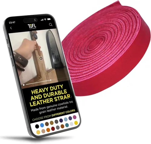 Vista 20 de TOFL Correas de piel, para hacer manualidades, de 5/8 x 1/8 x 72 pulgadas.