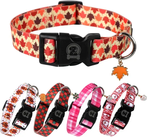 Vista 12 de MR. CHUBBYFACE - Collar de cumpleaños para perro con patrones, suave, ajustable, para perros pequeños, medianos y grandes