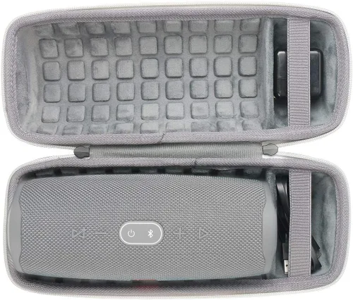 Vista 15 de co2CREA Funda de viaje rígida de repuesto para altavoz Bluetooth impermeable JBL Charge 4 / Charge 5 (funda negra)