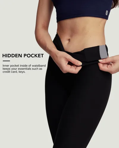 Vista 6 de Leggings sin costura frontal para mujer, pantalones de pilates de cintura alta suaves y con control de abdomen, pantalones de yoga de 25 pulgadas