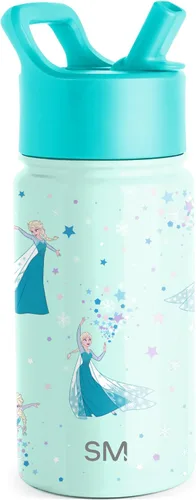 Vista 41 de Simple Modern Kids Summit - Botella de agua con tapa con pajilla, vaso de acero inoxidable de 14 onzas con aislamiento para niñas, para la escuela