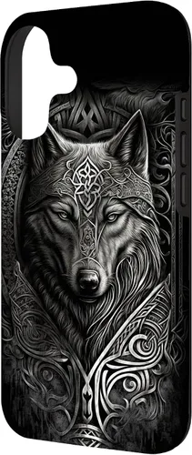 Vista 2 de Stylish Viking Wolf Design Wild Animal Viking Wolf Case for iPhone 17