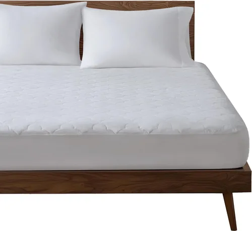 Vista 8 de Sleep Philosophy - Protector de colchón de algodón para cama individual, funda de colchón acolchada Classic Cloud, cubrecolchón natural