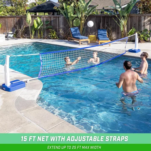 Vista 4 de GoSports Splash Hoop 2 en 1 Juego Completo de Baloncesto y Voleibol para Piscina