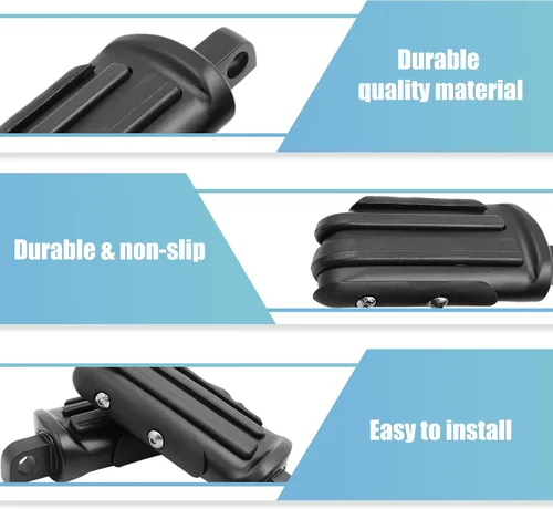 Vista 4 de F FIERCE CYCLE 1 par 0.394 in aluminio Aolly motocicleta Rearsets trasero conjunto reposapiés Peg Bike Bicicleta Ciclismo Negro para Harley Touring