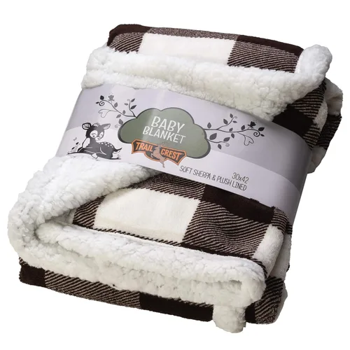 Vista 10 de Manta de bebé de forro polar sherpa ultrasuave Manta acogedora de felpa para niños Cuadros reversibles Lavable Tamaño amplio para mayor
