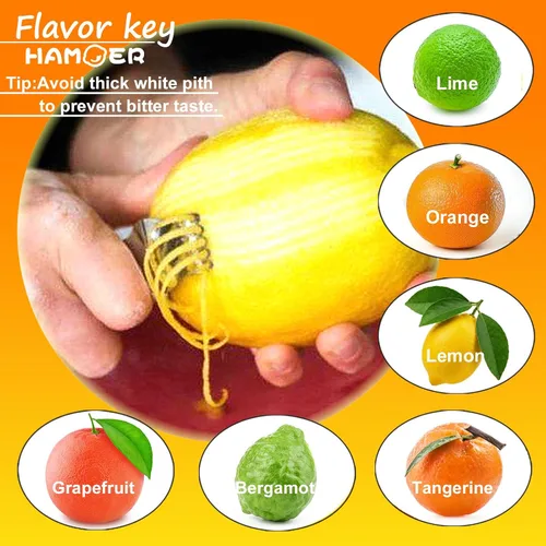 Vista 4 de Lemon Citrus Zester & Channel Knife Juego de 2 herramientas con una caja de almacenamiento