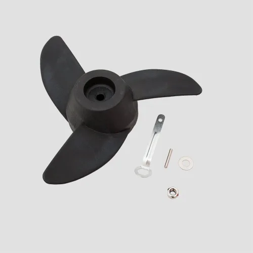 Vista 2 de Hélices Motor fueraborda eléctrico para motores de arrastre de 55 libras, 62 libras, 86 libras, accesorios de montaje/barco 3 cuchillas (negro)