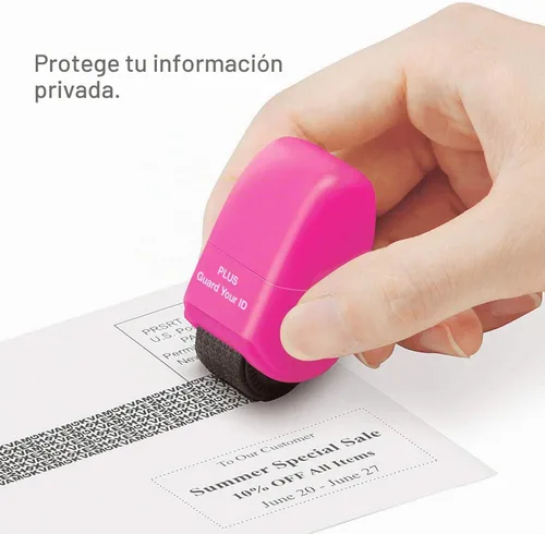 Vista 2 de Guard Your ID Identity Protection - Rodillo de sello de lujo, multicolor, paquete de 4 unidades Deluxe Multicolor