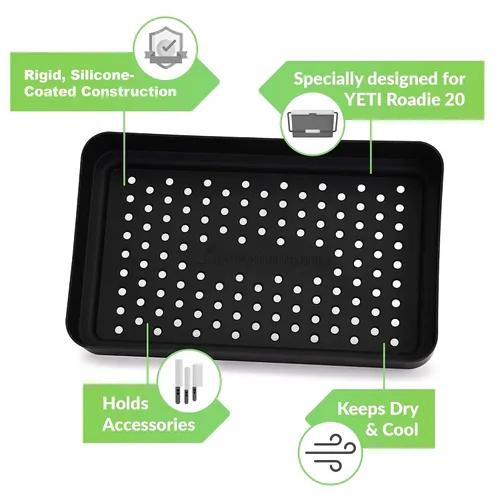 Vista 2 de Bandeja de productos secos y cesta de almacenamiento compatible con los enfriadores Yeti Roadie 20 – Diseñado específicamente por accesorios Beast