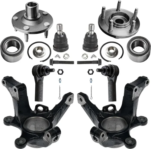 Vista 21 de Detroit Axle - Kit de nudillos traseros izquierdo FWD para Hyundai Santa Fe 2007-2009 Veracruz 2007-2012, reemplazo del conjunto de cojinete