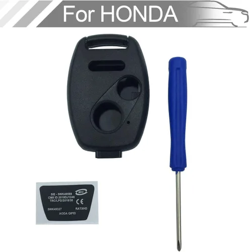 Vista 6 de Funda para llavero Honda CR-V Odyssey Accord Crosstour Civic CR-Z, repuesto de carcasa de llave remota sin llave con destornillador