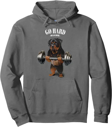 Vista 8 de Rottweiler - Sudadera con capucha para levantamiento de pesas y gimnasio, Negro, S