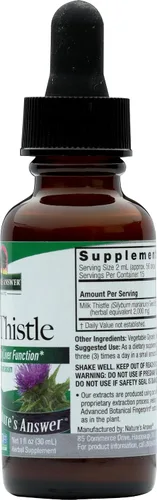 Vista 6 de Semillas Cardo Mariano, Nature's Answer libre de alcohol, 1 onza líquida, AF108, 1, 1, 1 Apoya el bienestar y la función hepática, vegano, sin