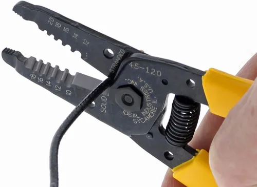 Vista 7 de IDEAL Electrical 45-120 T-5 T-5 - Pelacables amarillo con agujeros de bucle, nariz de alicate, apertura automática con resorte (paquete de 2)