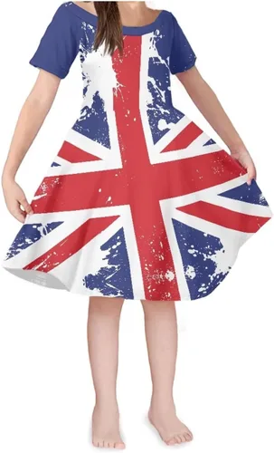 Vista 25 de SEANATIVE Vestido de manga corta para niñas de 3 a 14 años Black Bow Ghost