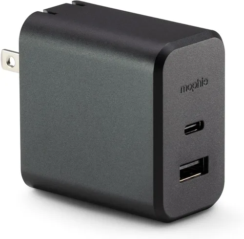 Vista 8 de Mophie GaN - Bloque de cargador USB C de 30 W, cargador de pared rápido para iPhone, iPad, Samsung Galaxy, Google Pixel y más, pinzas compactas