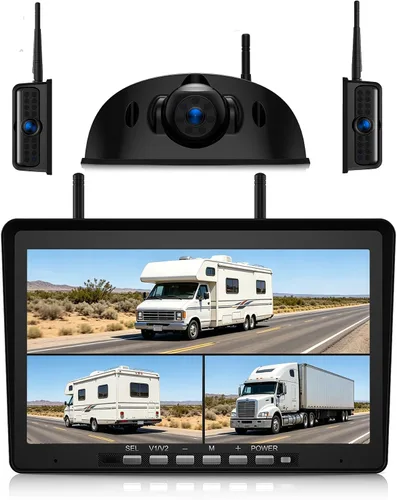Vista 10 de 2 CAM 1080P Sistema de cámara de respaldo inalámbrico con monitor Gris
