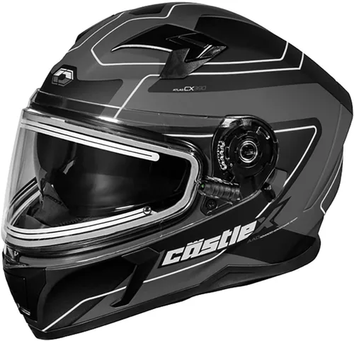 Vista 4 de Casco eléctrico Castle X CX390 Atlas para motos de nieve, cara completa, rosa brillante mate/negro - XS