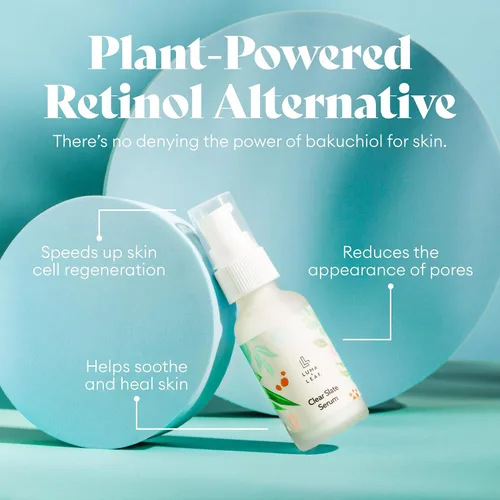 Vista 8 de LUMA & LEAF Clear Slate - Suero de niacinamida para la cara, enrojecimiento y alivio del acné con bakuchiol y aloe vera, suero facial vegano