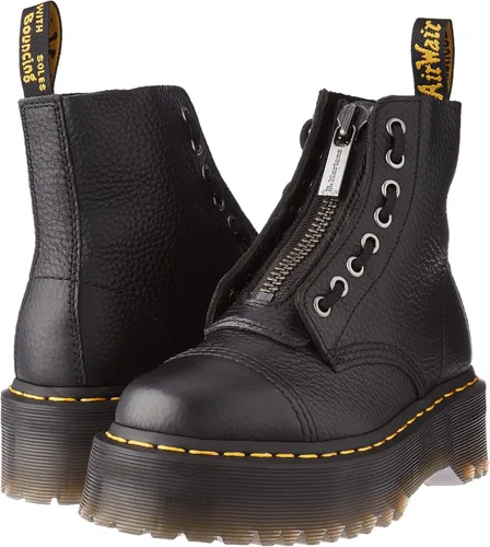 Vista 7 de Dr. Martens Botas de plataforma de piel Sinclair de 8 ojales para mujer