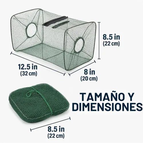 Vista 7 de Trampa de red de pesca plegable y trampa para pececillos